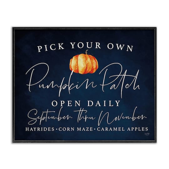 Stupell Industries Pick Your Own Pumpkins Framed Giclee Art